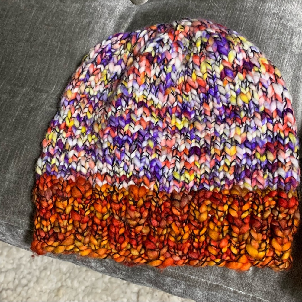 Hand Knit Bulky Wool Hat